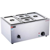 전기 중탕기 원형 탕온기 워머기 국통 소스 카레 스프, 얕은 작은 4개의 세면대