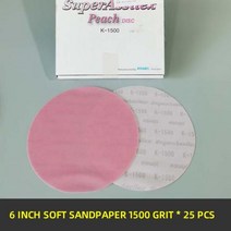 일본 Kovax 사포 6 인치 자동차 사포 1000 2000 및 3000 그릿 바디 샌딩 자동차 연마 디스크 150mm 25 개, P1500+25 PCS  A BOX