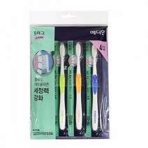 메디안 프라그 칫솔 이중미세모 4p, 1