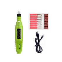광택기 자동차 무선 폴리셔 작은 휴대용 USB 인터페이스 유형의 1 PC 매니큐어 전기 폴리 셔 네일 도구, 06 Green