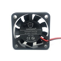 커스텀수냉 pc 쿨러 게이밍 12V 24V 40mm 40 cm 40x40x10mm 3D 프린터 그래픽 카드 냉각 팬 2 개/몫 유체, 03 12V_03 Fluid bearing 2pin