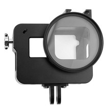 GOPRO 고프로 히어로5 알루미늄 케이스 고프로 고프로5 케이스 고프로방수 고프로케이스 고프로하우징 고프로보호케이스 고프로알루미늄케이스 고프로삼각대 고프로스트랩, 레드