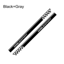 자동차 사이드 도어 라인 스티커 피아트 도블로 카고 2 튜닝 액세서리 캠핑카 밴 줄무늬 글자 그래픽 비닐 데칼 개, [07] Black Gray, [02] Maxi(LWB)