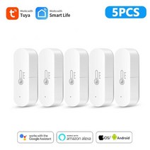 온도 센서 무선 디지털 Tuya Smart Temperature And Humidity Sensor WiFi APP Remote Monitor Indoor Hygrometer Co, [05] 5Pcs