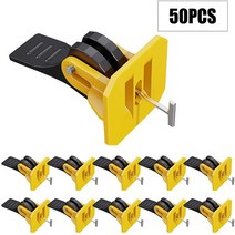 타일 레벨링 시스템 재사용 가능한 교정 도구 바닥 벽 스틸 T-핀 50 개, [01] 50 Pcs, 01 50 Pcs