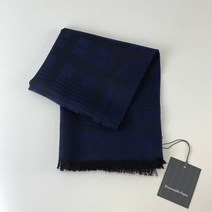 [명품]에르메네질도제냐 네이비 체크 울 머플러 Z6G41 2L6 BL1 1217045 789669799