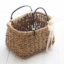 [러블리원] 레이스 왕골 사각 바구니