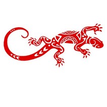 자동차 스티커 게코 파충류 트렁크 윈드실드용 재미있는 크리에이티브 장식 데칼 자동 튜닝 스타일링 KK Vinyls15 x 6cm, 빨간