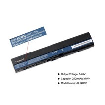 노트북 배터리 호환 notebook battery 에이서 아스파이어 원 725 756 V5171 B113 AL12X32 AL12A31 2500mAh, 한개옵션0
