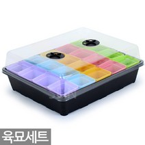 삽목세트 - 삽목 상자 화분 재배기 세트 베란다 텃밭 모종 트레이 파종 분갈이 화분갈이 판 육묘 어린이집 유치원 식목일, 03_Sein_육묘세트