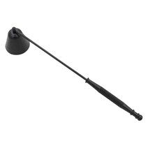 양초 광택 스테인레스 스틸 양초 소화기 긴 손잡이 안전하게 심지 소화, 20cm, 블랙, 벨+블랙
