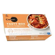 CJ 크레잇 테이스티박스 칠리치즈 미트볼&파스타 300g 여름음식 냉면 우동 스파게티 밀키트 브런치 밀면 어묵우동 텐동 야끼소바 메밀소바, 7개