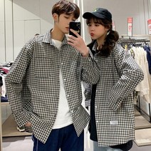 남방 오버핏 캐주얼남방 잔체크 셔츠 데일리룩 학생 INSUM52