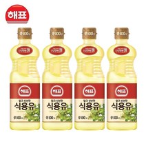 해표 콩기름 식용유 900ml (유통기한임박 2023년 11월), 4개