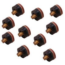 10 pcs팩 12mm 스크류 온 풀 큐 팁 당구 가죽, 단일옵션