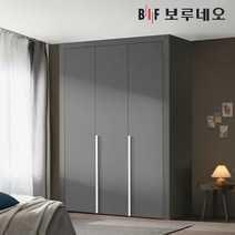 보루네오 10cm 링고 여닫이 작은방 붙박이장 5자 6자 7자, 화이트_그레이 10cm
