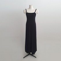 베이글 차르르 스퀘어넥 끈나시 A라인 롱원피스 휴가룩