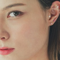 와사비네코 미미츠보 쥬얼리 귀지압패치, 인디안핑크M(3.0mm), 1set