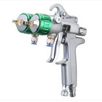 1.3mm 사타 스프레이건 2구경 쌍구경 차량 도색 건, 2개 1000ml 하부 포트더블헤드스프레이건