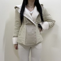 VANANA2 여성 스트링 레더 패딩 2color