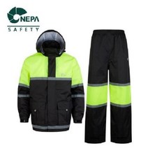 네파 우의세트 야광그린블랙 비옷 메쉬안감 넓은수납 방풍코팅 야간반사띠 UV차단 3XL까지, 우의세트 105(XXL)