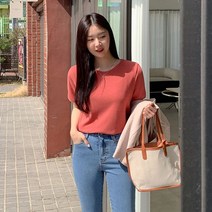 [제작] 슬래지 라운드넥 썸머 니트티 69827 빅사이즈 여성의류