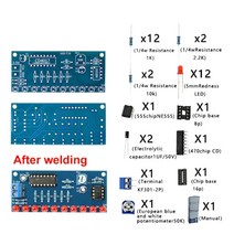 블루투스 스피커 diy kit 블루투스스피커만들기스마트 전자 키트 ne555+cd4017 빛 물 흐르는 빛 led 모듈 diy 키트 전자 원리 학습 실험실, 유형 2