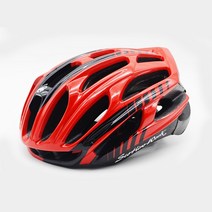 일체형 도로 슈퍼 자전거 보호 구 헬멧 남 여 성 킥보드 안전 모 빅 사이즈 스쿠터, 54-61CM, 빨간색