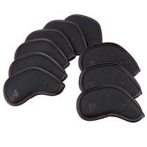 Craftsman Golf 9개/세트 블랙 골프 클럽 아이언 헤드커버 세트 핑캘러웨이 미즈노 테일로마이드 등. 1개 #2 또는 L 커버 (1개 커버), 1set (9pcs 4 5 6 7 8 9 A S P))