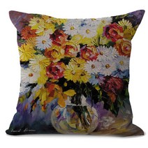 비케이 활짝 핀 꽃 쿠션커버