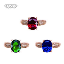[다섯가지보석] 14k GP 크라운 루비 크라운 에메랄드 크라운 사파이어 반지