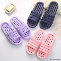 중학교 층간소음발망치 슬리퍼 무중력 뚱카롱 와플거실화 발망치 욕실 화장실, 소프트 파스텔 욕실화-핫핑크 여성용