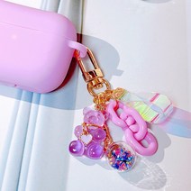 에어팟 버즈2 z플립3 곰돌이 키링 고리 자동차 키홀더 홀로그램 스트랩