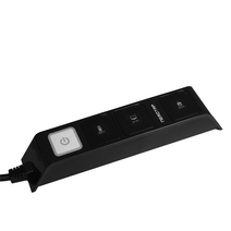 디자인 멀티탭 네모탭 일반형 3구 올블랙, 1개, 1.5m