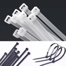 우리파파 케이블 타이 전선 정리 초대형 사이즈 대용량 4mm, 블랙/4x250