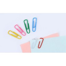 사무용 관공서 문서집게 색깔클립 8개 문구클립, U형
