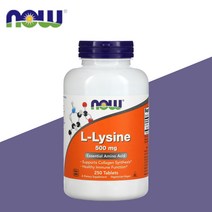 나우푸드 L Lysine 엘 라이신 L리신 필수 아미노산 500mg 비건 250타블렛
