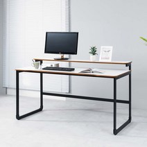 NOOMA 레오 게이밍 컴퓨터 책상 B형(낮은선반형) 1200 1500 1800, 레오 바(Bar)책상-B형(낮은선반형), 화이트