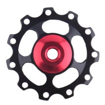 자전거 변속기 초경량 알루미늄 합금 후면 변속기 자키 휠 도로 자전거 MTB 가이드 롤러 아이들러 풀리 사이클링 부품 변속기 자키 휠 MTB 가이드 롤러 아이들러 풀리 사이클링 부품, 1PC Black