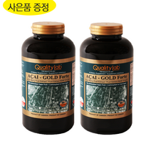 퀄리티랩 아사이 골드 포르테 600 캡슐 30배 고농축 항산화 영양제 캐나다, 2개, 500mg 600캡슐