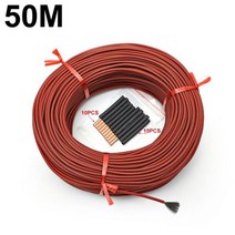 내화단열재 난연재 실리콘 난방 케이블 220V 150w 50M 12K 33ohm/m 가정 농장 액세서리, 50m heating cable