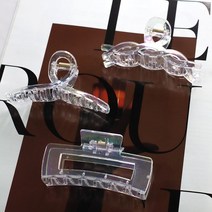 [헤어악세사리]오로라 홀로그램 투명 집게핀(3종)