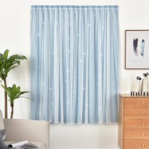 레이스 트윙클 암막커튼 붙이는커튼 창문 커튼 찍찍이 간편설치