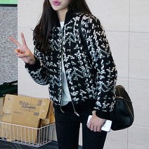 대박난박양 안감 누비 트위드 집업