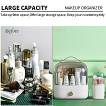 MIUOPUR 브러시 홀더가 있는 대형 메이크업 오거나이저 서랍이 있는 화장.. 정품보장, White