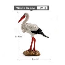터키 새 닭 농장 Pvc 동물 모델 입상 홈 장식 미니어처 요정 정원 액세서리 모던, 25 White Crane b