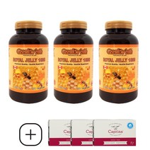 퀄리티랩 로얄젤리 1000mg 200캡슐 3개 Royal jelly 캐나다 로열젤리, 본품3개+카프리나비누3개