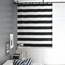 바보사랑 볼드스트라이프 와이드 커튼.파라다이스홈