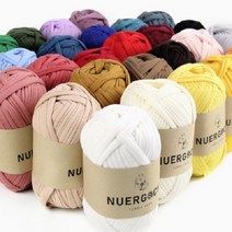 누에르고치 패브릭얀 (29색) NUERGOCHI fabric yarn 져지 원단으로 털날림이 없고 부드러운 감촉으로 피부가 예민하신 분에게도 안전 뜨개질 대바늘 코바늘, 23.쵸코브라운, 1개