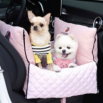 패리스독 꾸울잠 애견 카시트 핑크 반려견 자동 강아지 이동장 애견 안전벨트 가방 드라이빙킷 동물 차시트, 본상품선택